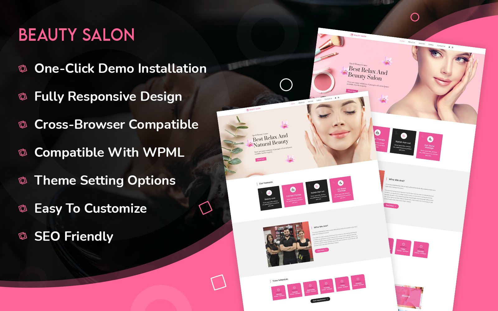 Шаблон Wordpress Beauty Salon Multipurpose Theme WordPress