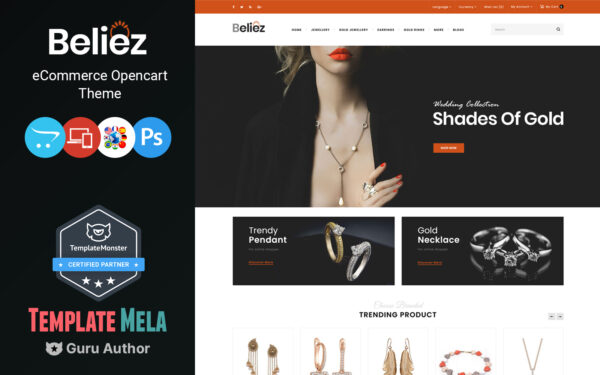 Шаблон OpenCart  Beliez - Jewelry and Diamond Store 