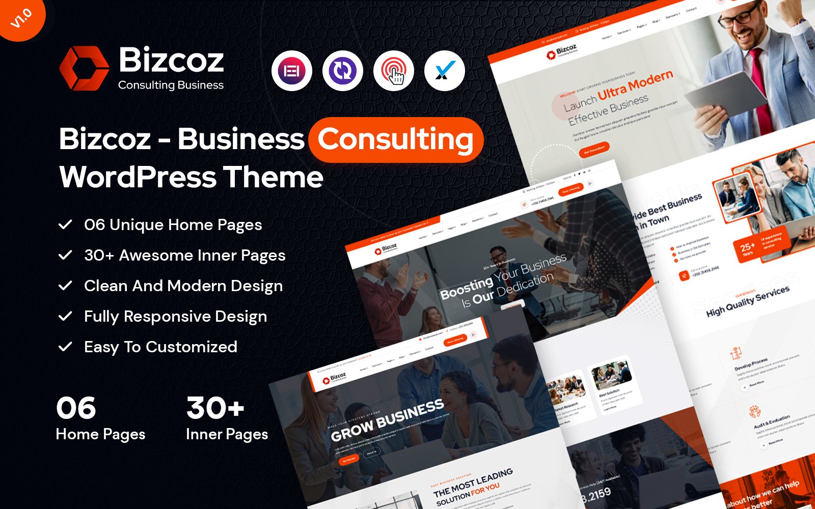 Шаблон Wordpress Bizcoz - Business Consulting Theme WordPress