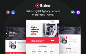Шаблон Wordpress Bizker – Digital Agency Services Тема WordPress.