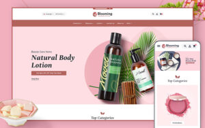 Шаблон OpenCart  Blooming - OpenCart Theme for Online Cosmetics & Beauty Care 
