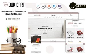 Шаблон OpenCart  Book Cart : A Versatile OpenCart 4.0.1.1 Theme for Online Booksellers 