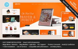 Шаблон OpenCart  Booklet - OpenCart Theme for Online Book Store 