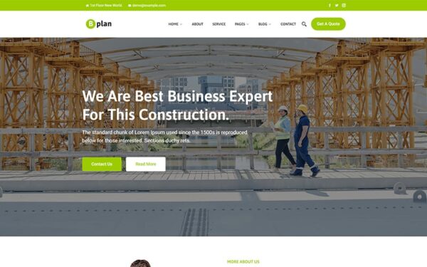 Шаблон Wordpress Bplan - Home Plan Construction Theme WordPress