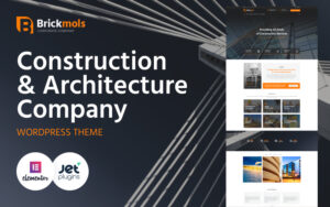 Шаблон Wordpress Brickmols - Responsive Construction & Architecture Company Theme WordPress