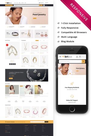 Шаблон OpenCart  Bridal - The Jewellery Store Responsive 