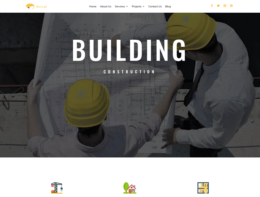 Шаблон Wordpress Brixel Building Construction Theme WordPress