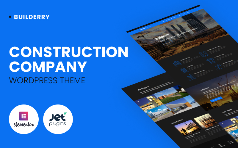 Шаблон Wordpress Builderry - Construction Company Theme WordPress