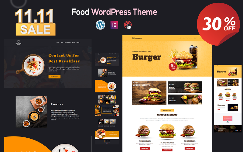Шаблон Wordpress Burger House - Food Burger Restaurant Theme WordPress