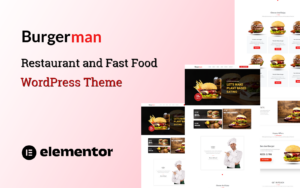Шаблон Wordpress Burgerman - Burger Restaurant and Fast Food One Page Theme WordPress
