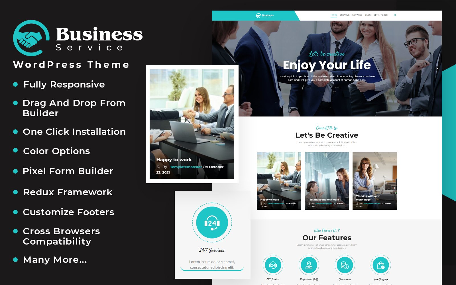 Шаблон WordPress Business Services Theme WordPress