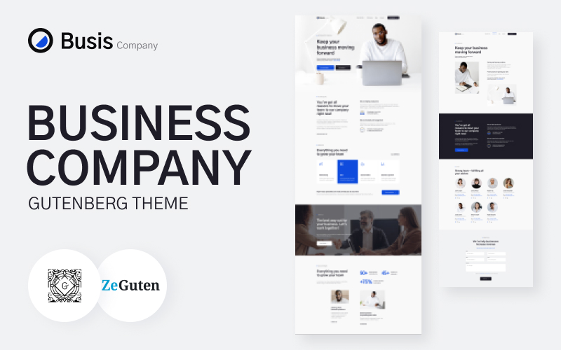 Шаблон WordPress Busis Company - Business Gutenberg Theme Theme WordPress