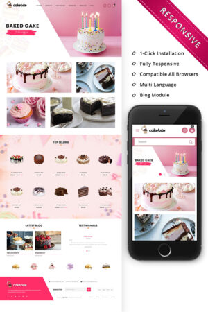 Шаблон OpenCart  Cakebite - Responsive Store 