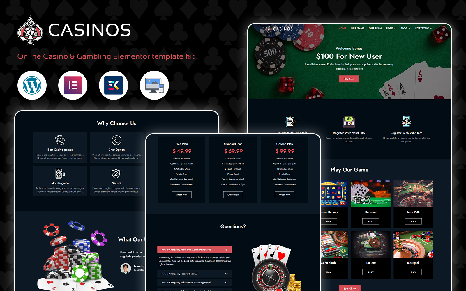 Шаблон Wordpress Casinos : Casino and Gambling Theme WordPress