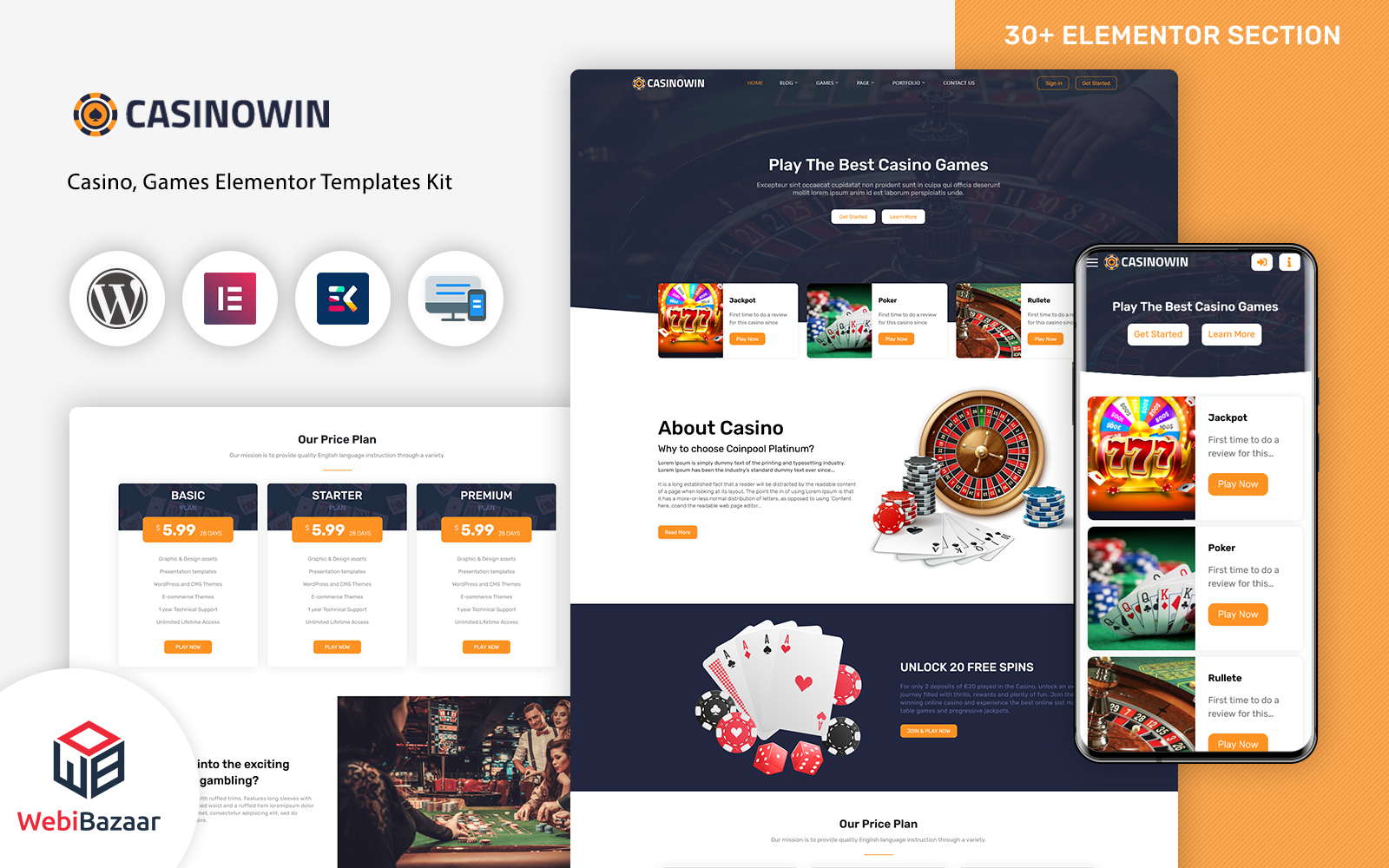 Шаблон Wordpress Casinowin - Casino & Gambling WordPress Template Theme WordPress