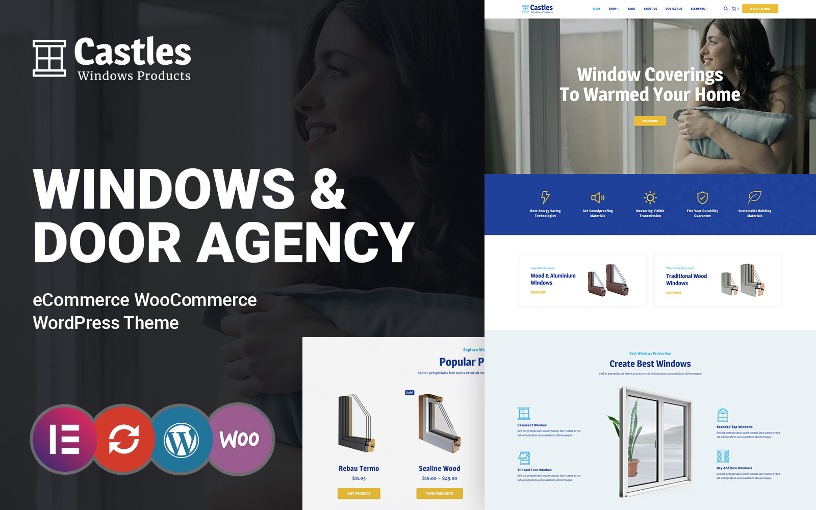 Шаблон Wordpress Castles - Windows and Doors Services Theme WordPress