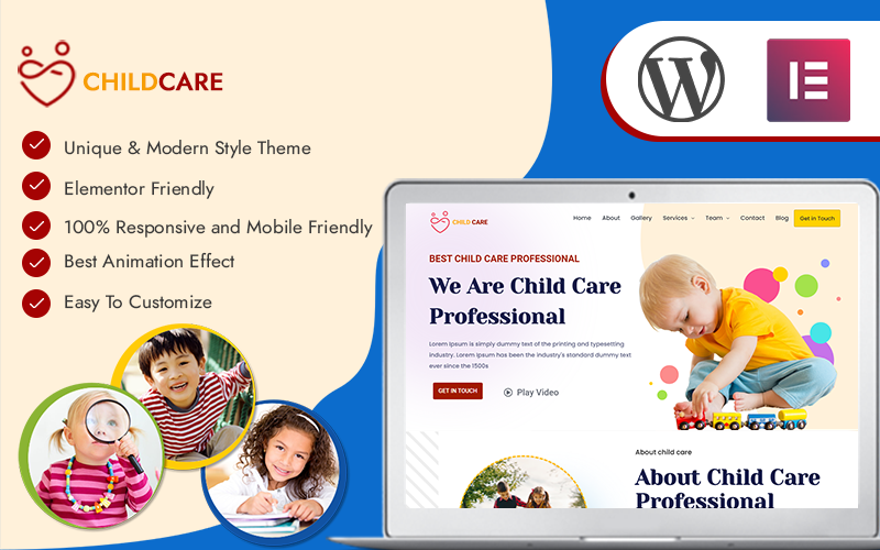 Шаблон Wordpress Child Care Premium Wordpress Theme Theme WordPress