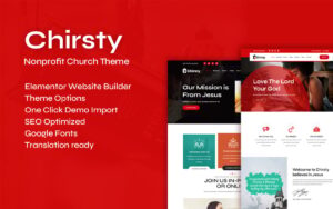 Шаблон Wordpress Chirsty - Multipurpose Nonprofit Church Theme WordPress