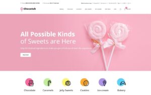 Шаблон OpenCart  Chocotch - Sweet Shop E-commerce Creative 