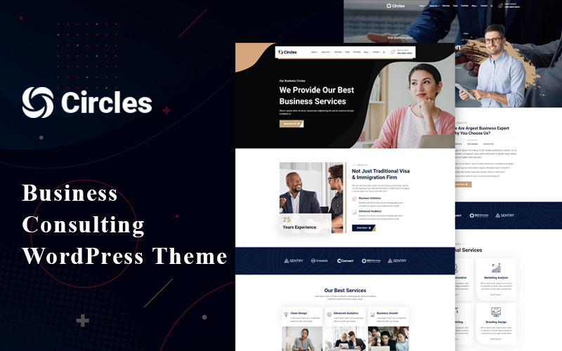 Шаблон Wordpress Circles - Business Consulting Theme WordPress