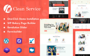 Шаблон Wordpress Cleener - Cleaning Services Theme WordPress