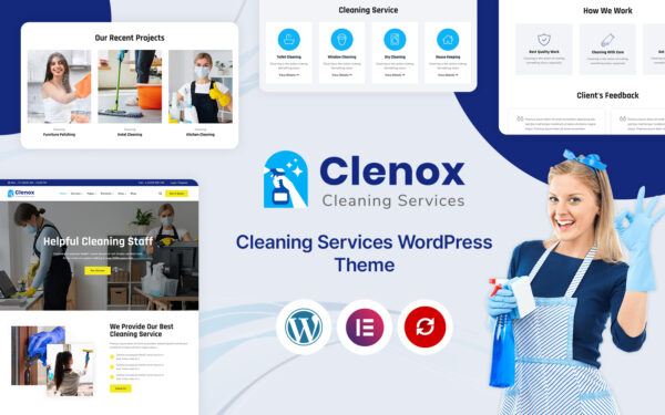 Шаблон Wordpress Clenox - Cleaning Services Theme WordPress