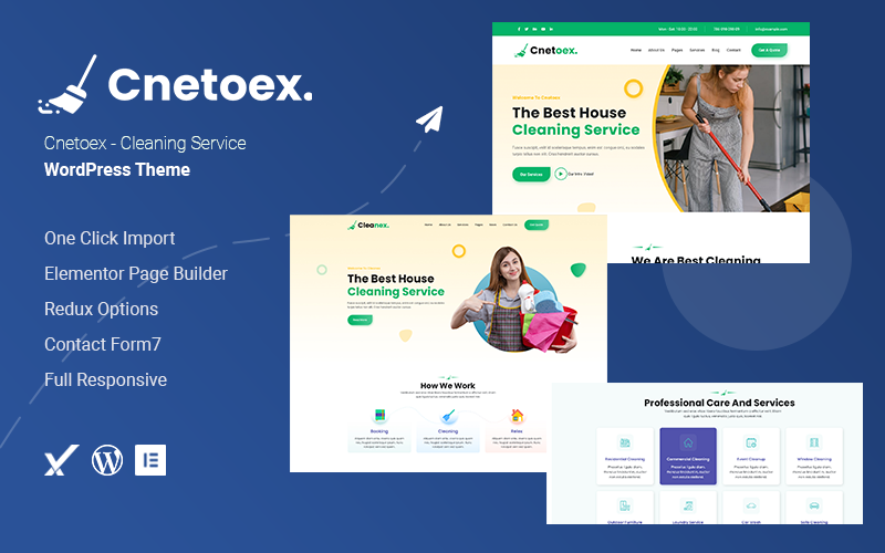 Шаблон WordPress Cnetoex - Cleaning Service Theme WordPress