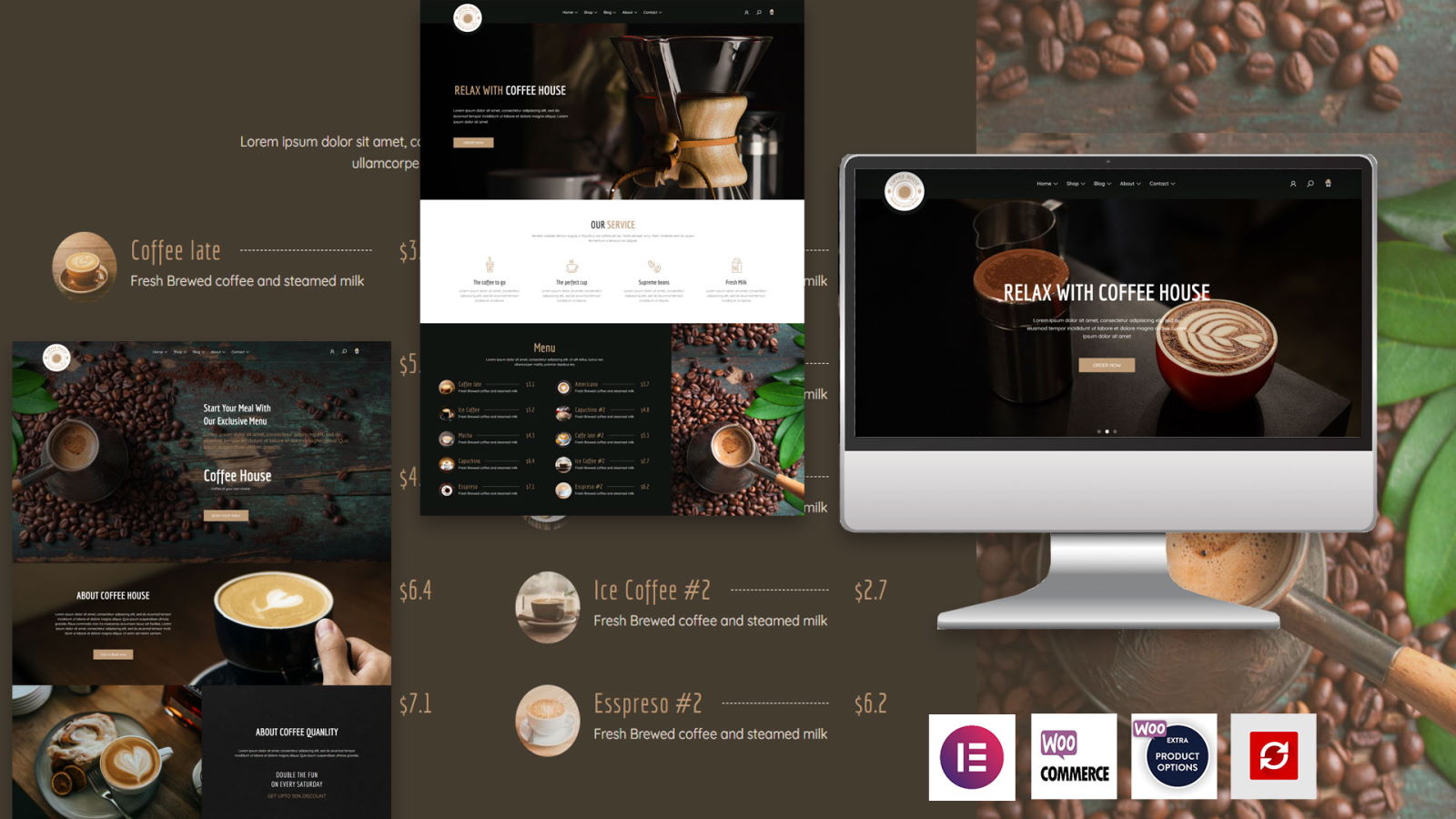 Шаблон Wordpress Coffee House - The Elementor Coffee Theme WordPress