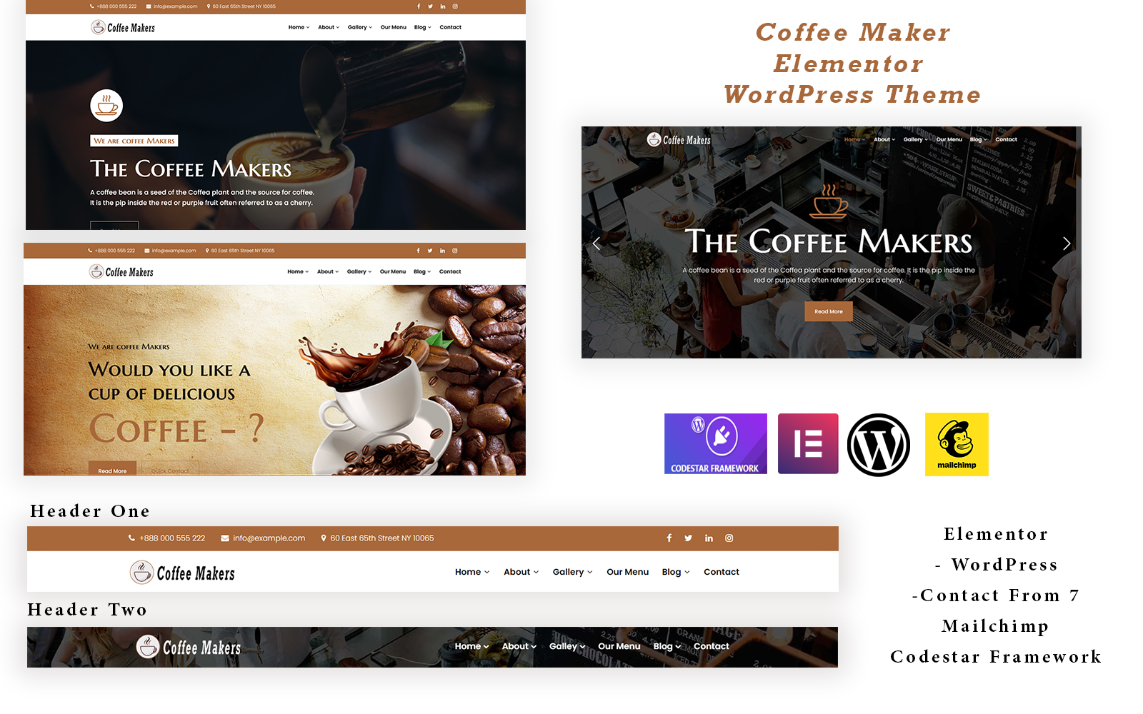 Шаблон Wordpress Coffee Makers - The Elementor Coffee Theme WordPress