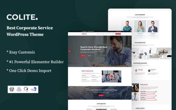 Шаблон Wordpress Colite - Corporate Service Theme WordPress