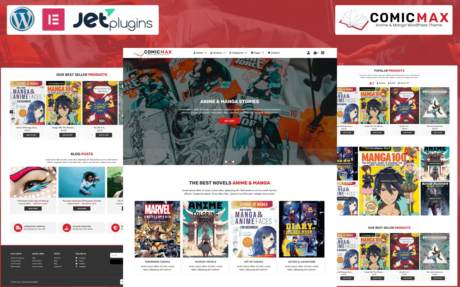 Шаблон Wordpress Comic Max - Anime & Manga Stories Theme WordPress