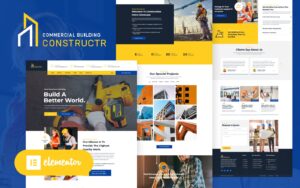Шаблон Wordpress Constructr - Construction Industry WordPress Elementor Theme Theme WordPress