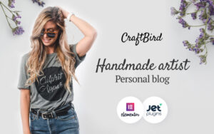 Шаблон WordPress CraftBird - Handmade Artist Personal Blog WordPress theme Theme WordPress