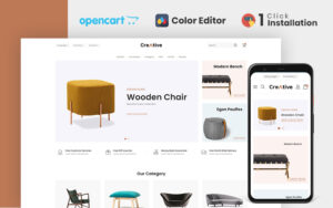 Шаблон OpenCart  Creative Wood And Furniture Store Opencart Theme 