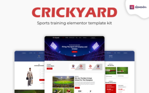 Шаблон Wordpress Crickyard - Sport Club Elementor WordPress theme Theme WordPress