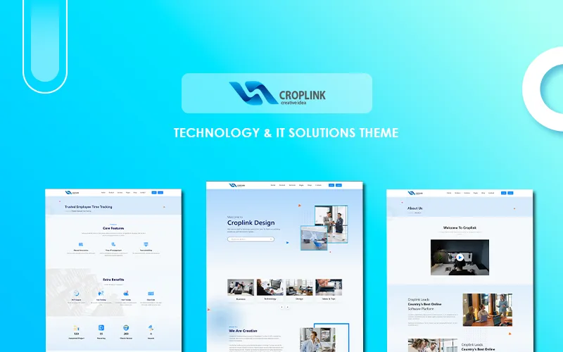 Шаблон Wordpress CROPLINK - Tech Corporate & Ecommerce Theme WordPress