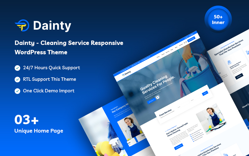 Шаблон Wordpress Dainty - Cleaning Service Responsive Theme WordPress