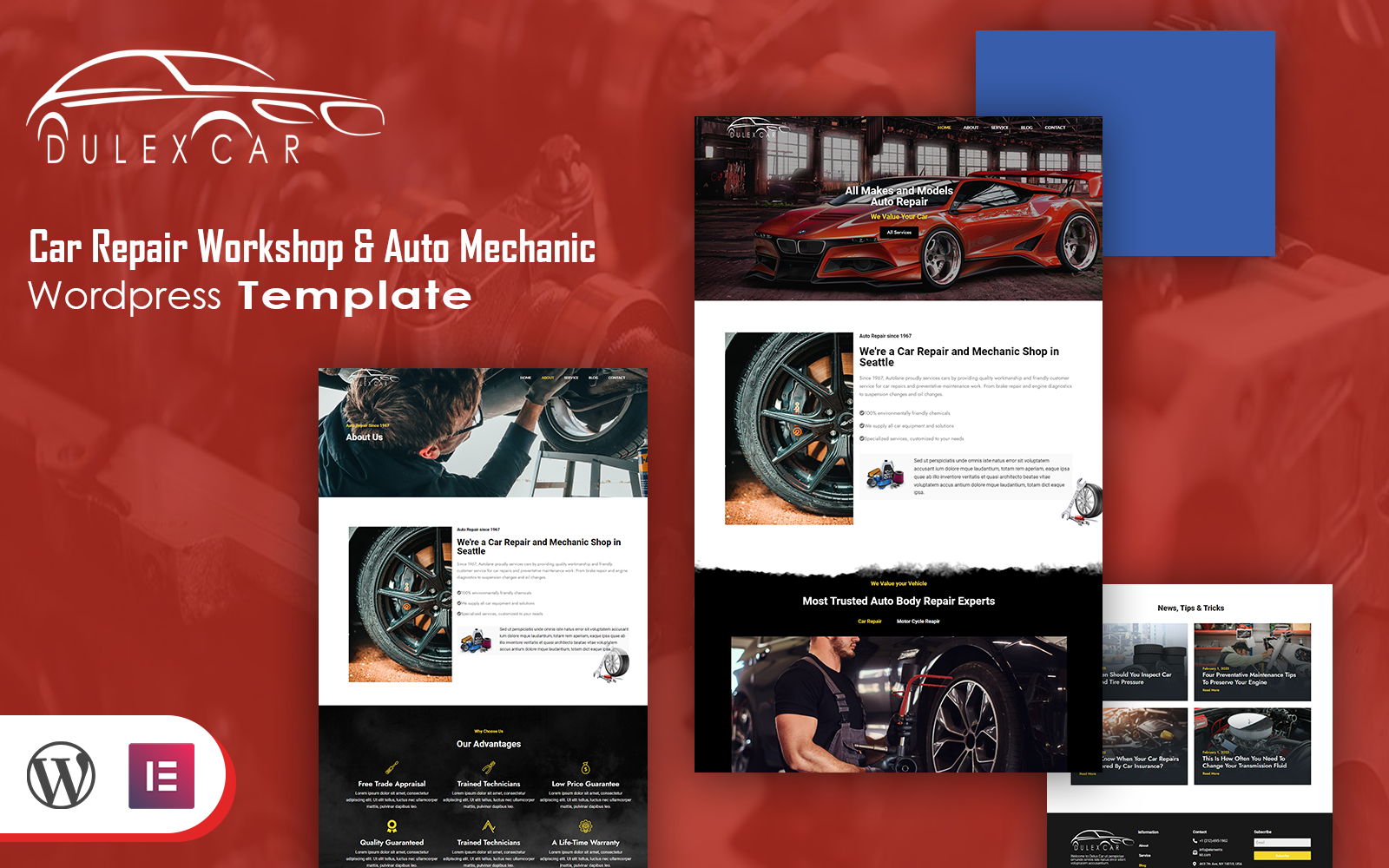 Шаблон Wordpress Deluxcar - Car Repair Workshop & Auto Mechanic Theme WordPress