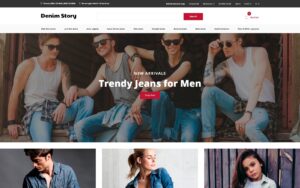 Шаблон OpenCart  Denim Story - Jeans E-commerce Clean 