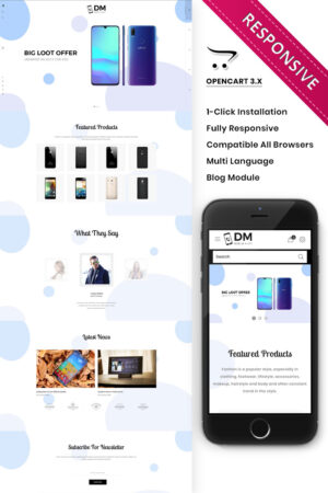 Шаблон OpenCart  DM Collection Mobile Store Responsive 