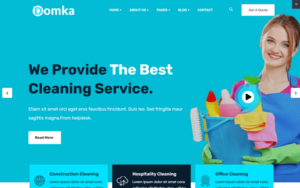 Шаблон Wordpress Domka - Cleaning Company and Services Theme WordPress