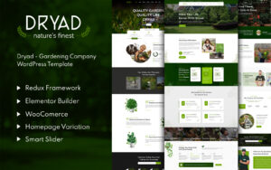 Шаблон Wordpress Dryad - Gardening Company Theme WordPress