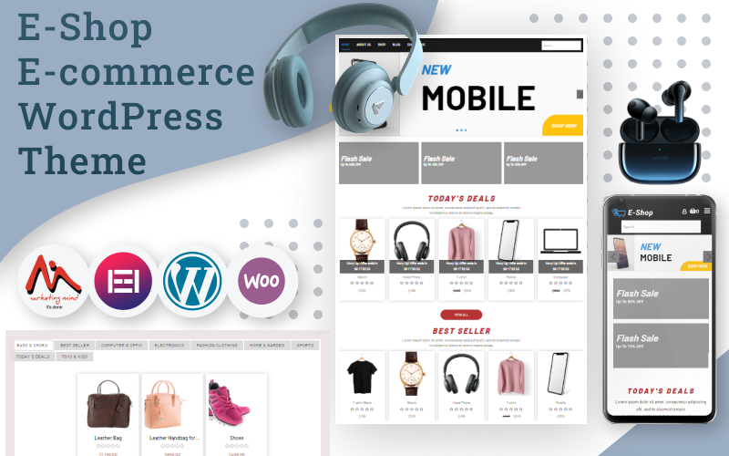 Шаблон WordPress E-Shop E-commerce Theme WordPress
