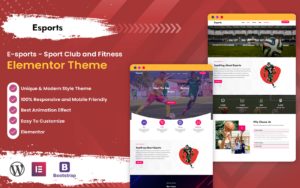 Шаблон Wordpress E-sports - Sport Club and fitness Theme WordPress