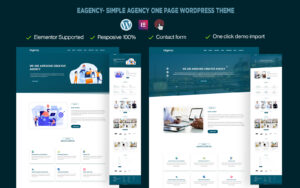 Шаблон WordPress EAgency- Simple Agency One page Theme WordPress