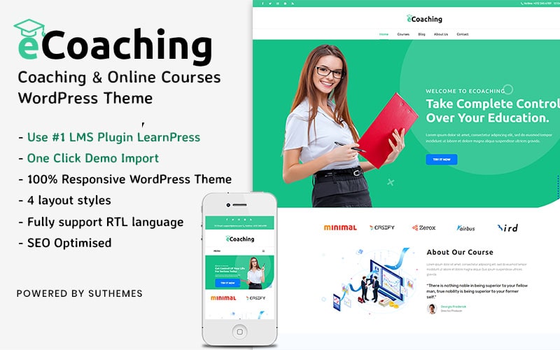 Шаблон WordPress eCoaching - Coaching & Online Courses Theme WordPress