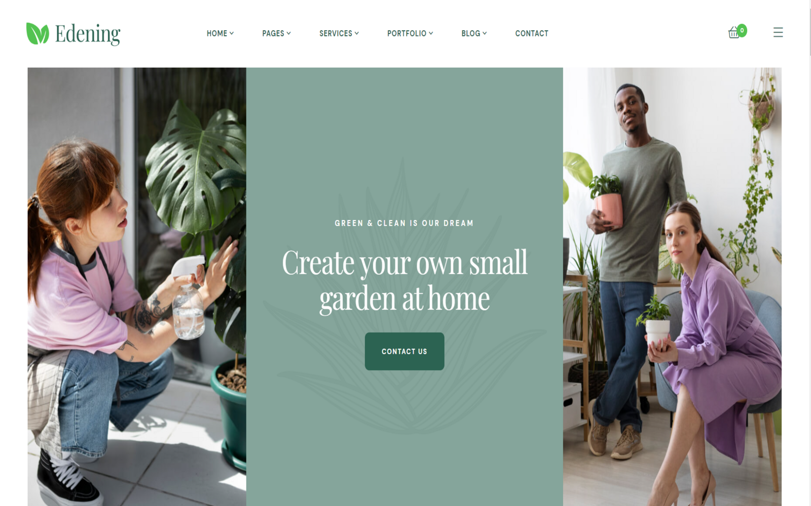 Шаблон Wordpress Edening - Landscape Gardening Theme WordPress