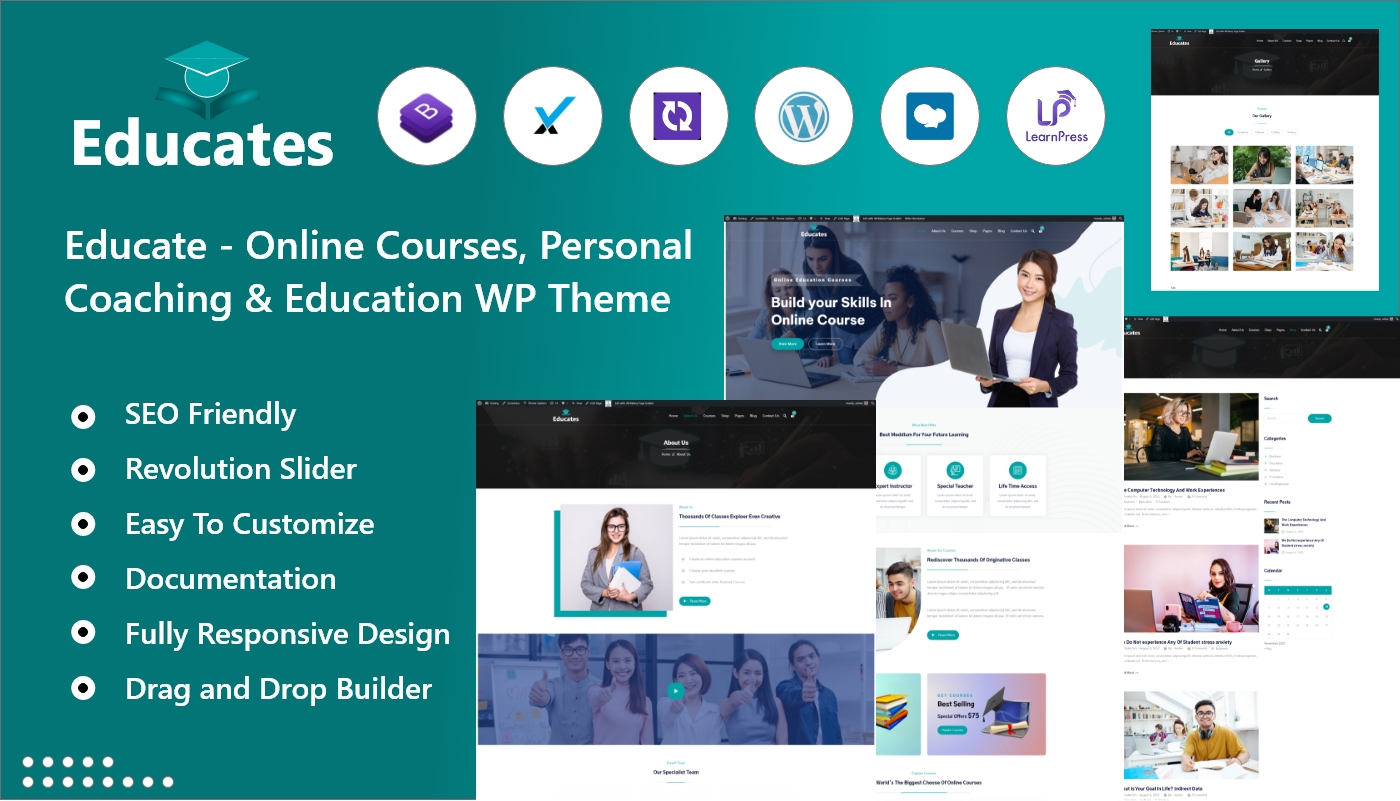 Шаблон WordPress Educatehub - Online Courses & Education Theme WordPress