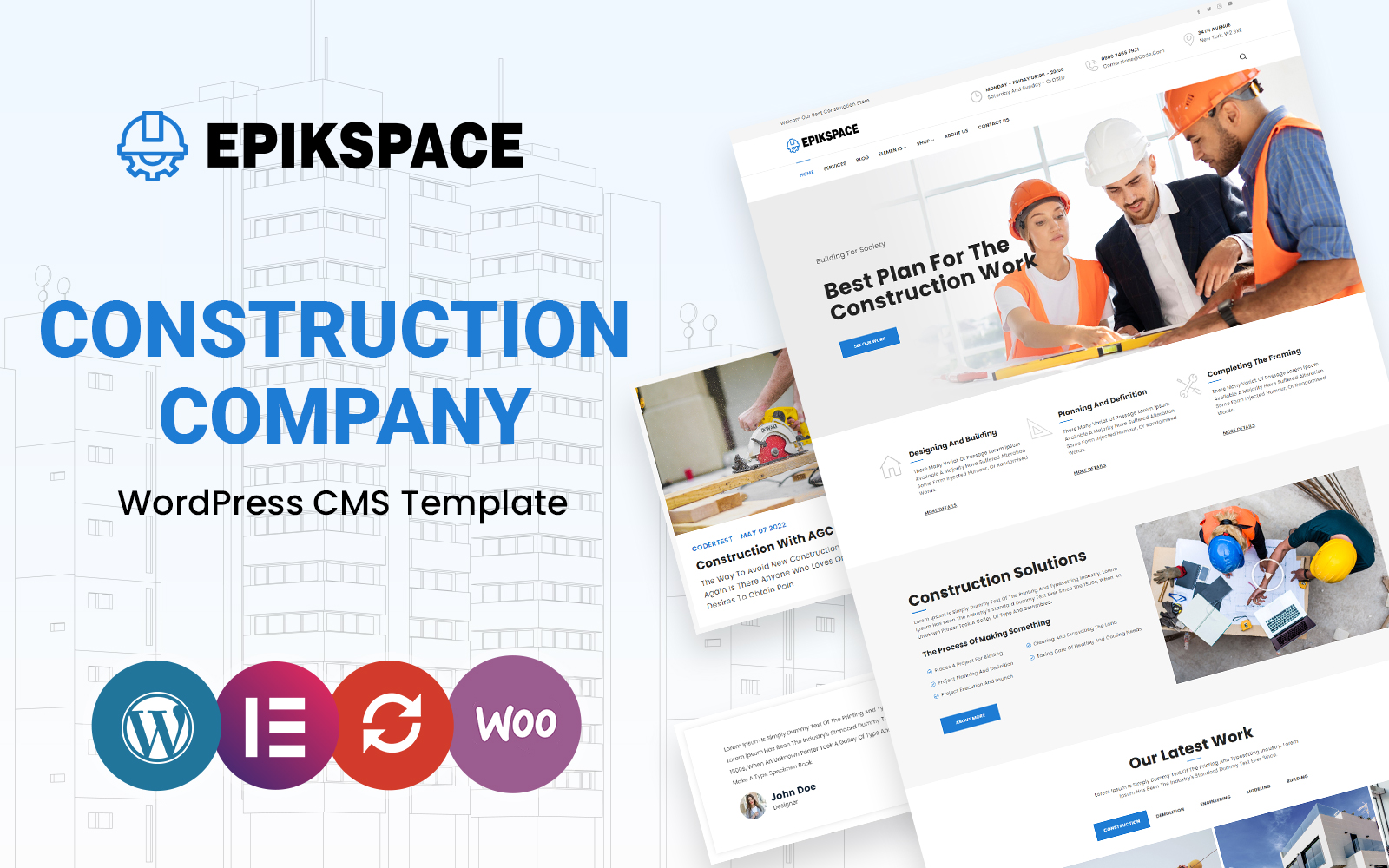 Шаблон Wordpress Epikspace - Industry and Construction Theme WordPress