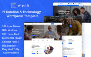 Шаблон WordPress Etech - IT Solution And Technology Theme WordPress